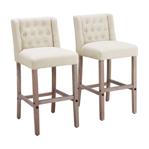 2pcs linen bar stools - bar,