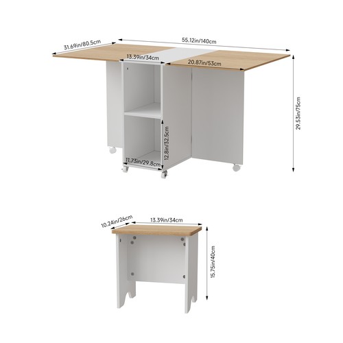Drop leaf kitchen - island, bar