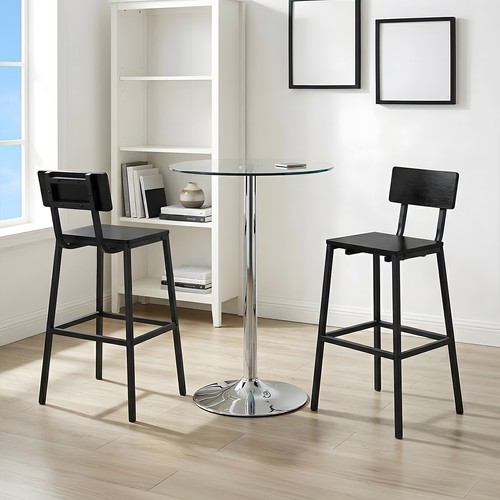2pcs black bar stools kitchen - 2pcs,