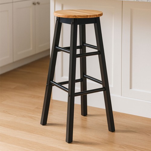 Chester black natural wood - black,
