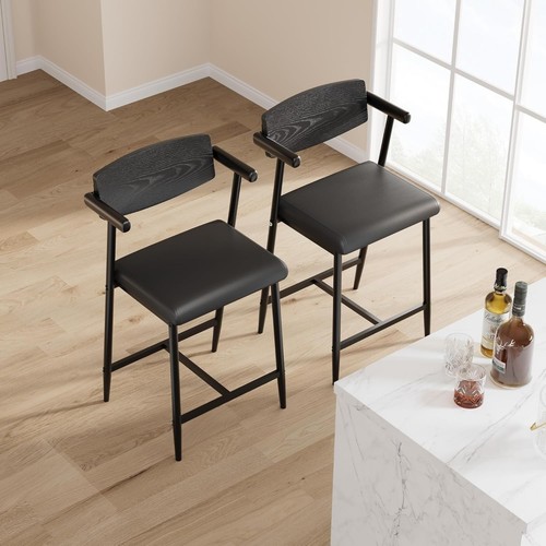2pcs upholstered bar stools - upholstered,