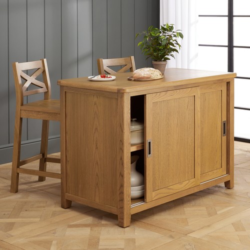 Kitchen island with oak - island,