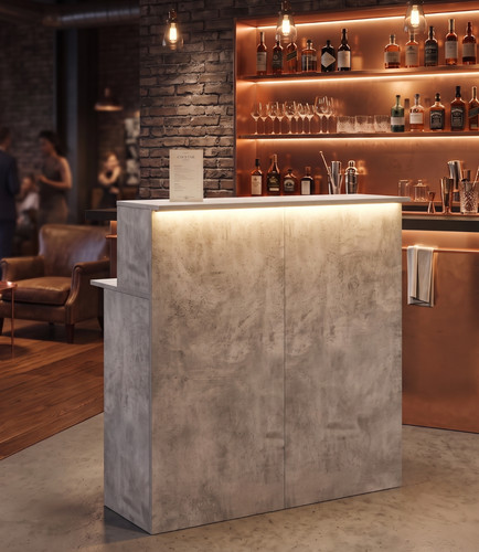 Led home bar - grey, effect