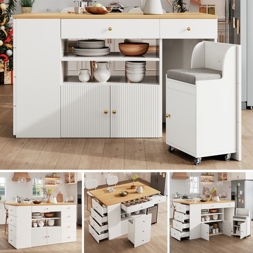 Rolling kitchen island - kitchen, cabinet