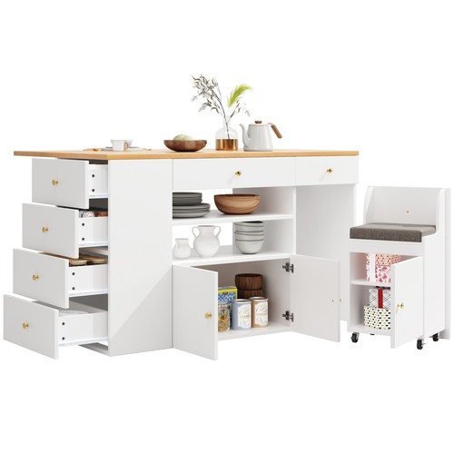 Adjustable kitchen island - adjustable, w/